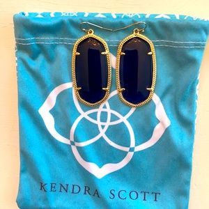 Large Kendra Scott Navy Earings